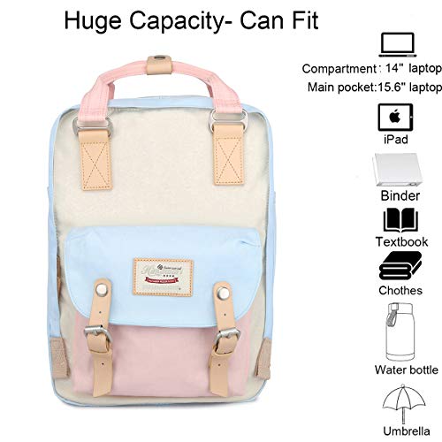 Himawari Girls Backpack/Travel Backpack for Women 14.9" College Backpack Vintage Waterproof School Bag ï¼Œ Work Backpack for 14inch Laptop(HM-38#) - Image 4