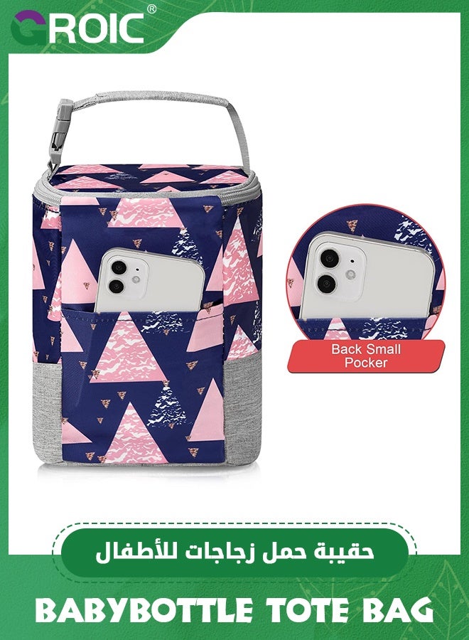 GROIC Breastmilk Cooler Bag, Baby Bottle Cooler Bags, Insulated Bottle Cooler Tote Bags On The Go,Baby Bottle Bag with Ice Pack,Mom Breastmilk Cooler Bags - Image 5