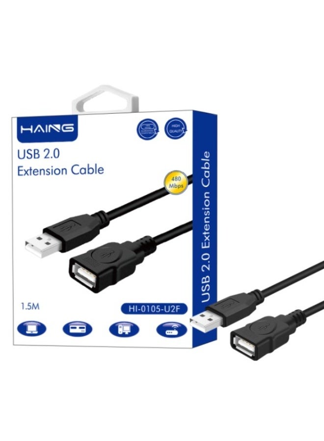 Haing USB 2.0 A-F EXTENSION CABLE-1.5M - Image 1