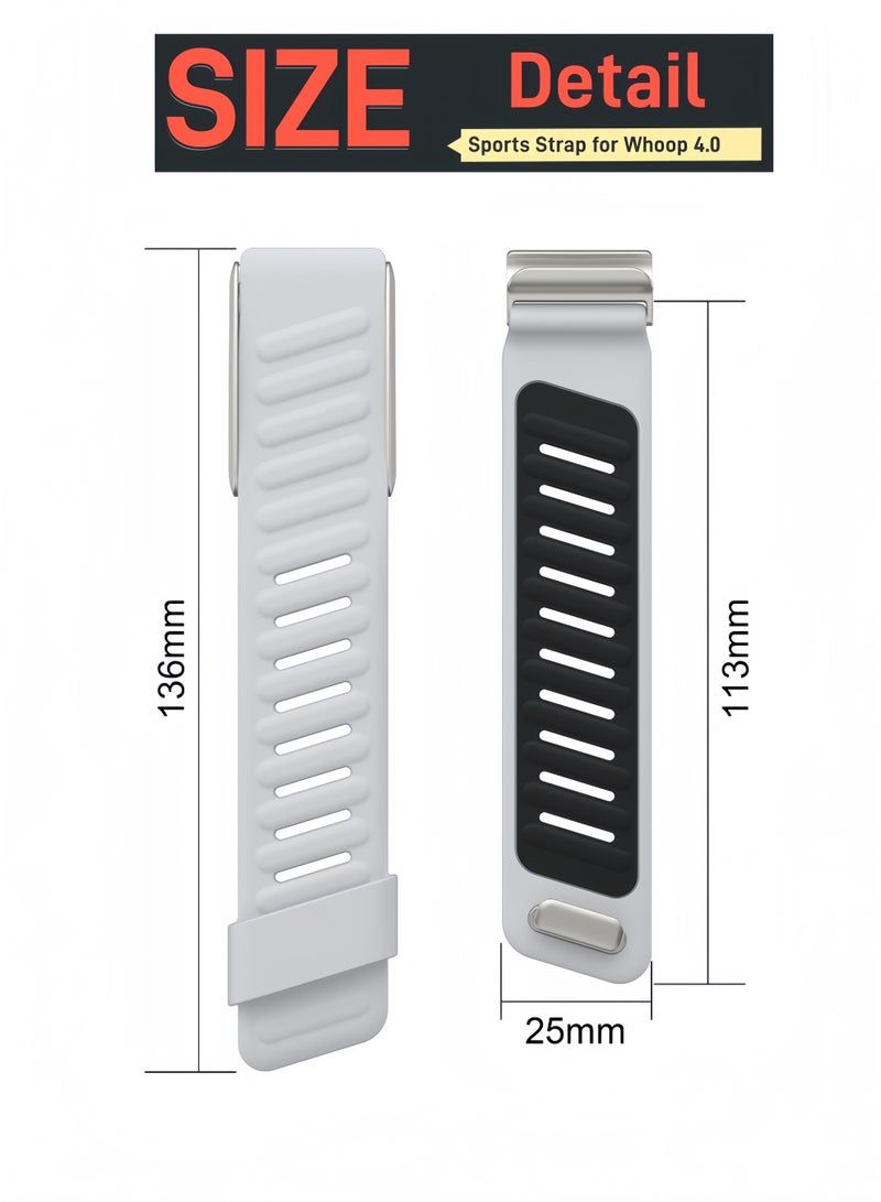 أروى حزام رياضي متوافق مع نعيق 4.0 لينة وتنفس سيليكون حزام مقاوم للماء حزام (استيك) ساعة للرجال والنساء - Image 2