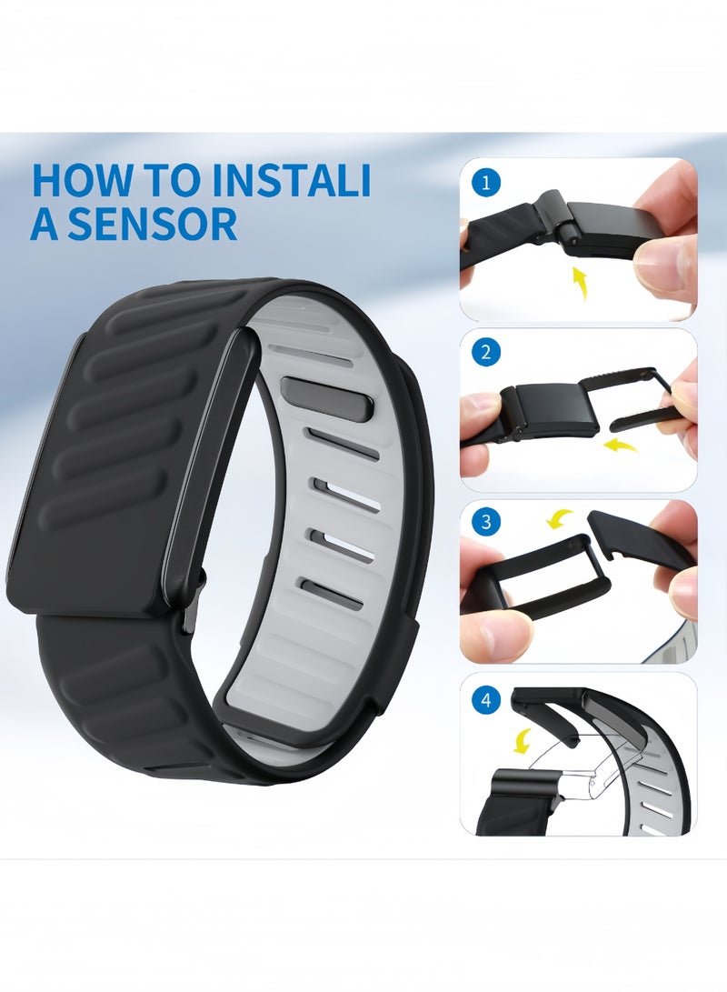 أروى حزام رياضي متوافق مع نعيق 4.0 لينة وتنفس سيليكون حزام مقاوم للماء حزام (استيك) ساعة للرجال والنساء - Image 3