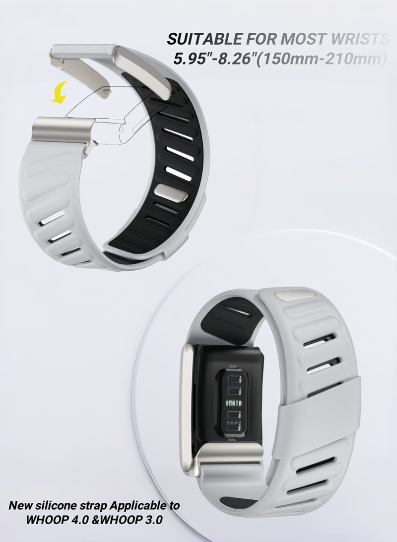 أروى حزام رياضي متوافق مع نعيق 4.0 لينة وتنفس سيليكون حزام مقاوم للماء حزام (استيك) ساعة للرجال والنساء - Image 4