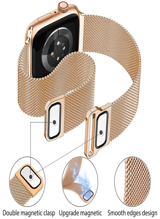 Mazuboho Metal Band Compatible with Apple Watch Band 38mm/40mm/41mm/(42mm Series 10), Breathable Adjustable Stainless Steel Mesh Magnetic Clasp Apple Watch Bands for Women Men Series 10 9 8 7 6 5 4 3 2 1 SE - Image 5