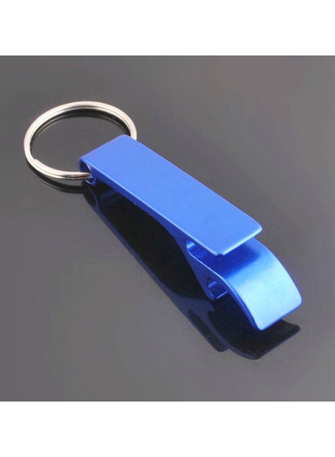 Portable Aluminum Beer Bottle Opener Key Chain Blue - Image 2