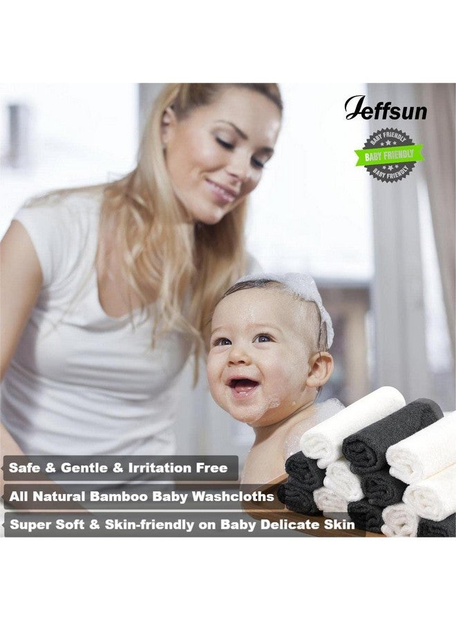JEFFSUN Baby Washcloths 6 Pack 10X10 Inch Heavenly Soft Wash Cloths For Face And Body Gentle & Safe White Face Towels On Sensitive Skin Baby Registry Shower Gifts For Newborn Kids Toddlers Children - Image 3