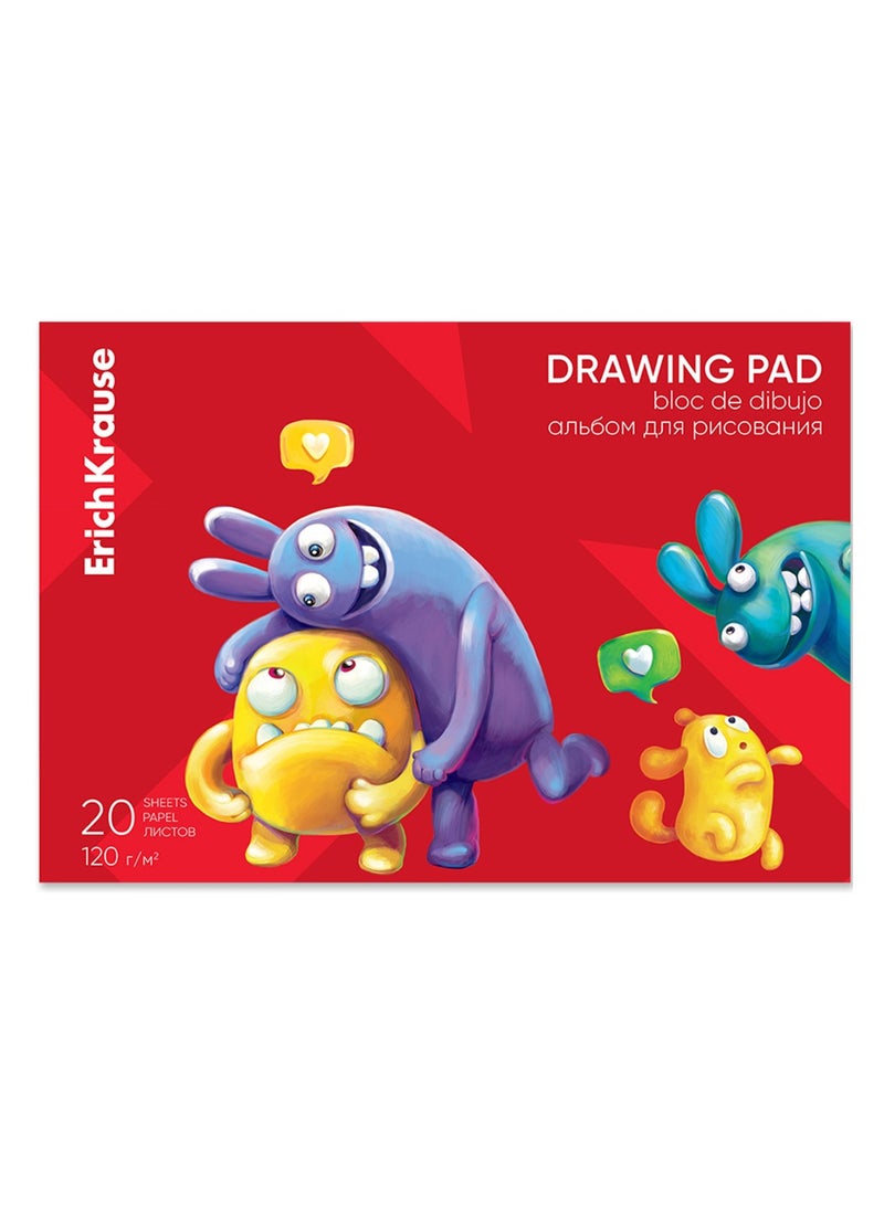 ErichKrause A4 Size Drawing Pad With 20 White Sheets 120gsm Thickness - Image 1