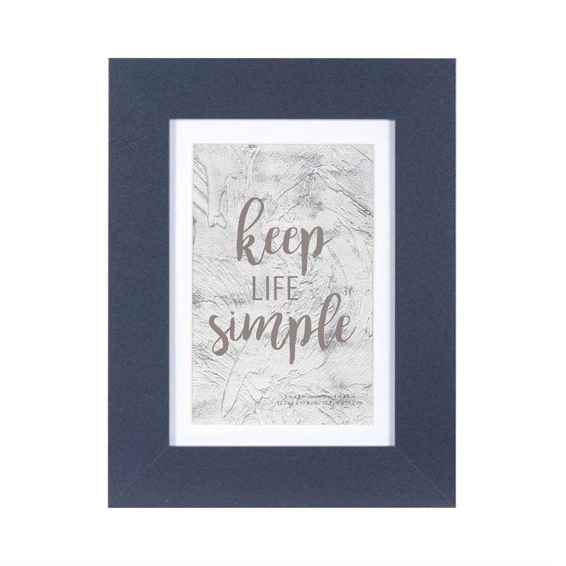 kennethan 5x7 Picture Frame Navy Blue 3 Pcs in 1 set 5x7 Frame can Display 4x6 Picture with Mat or 5x7 Without Mat on the Wall - Image 5