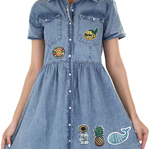 Cazzon Kawaii Cartoon Iron On Patches, Cute Decor Patches for Backpacks, Embroidery Applique Aesthetic Stuff for Clothing, Jackets, Jeans, Hats (Cute1 20 Pcs) - Image 4