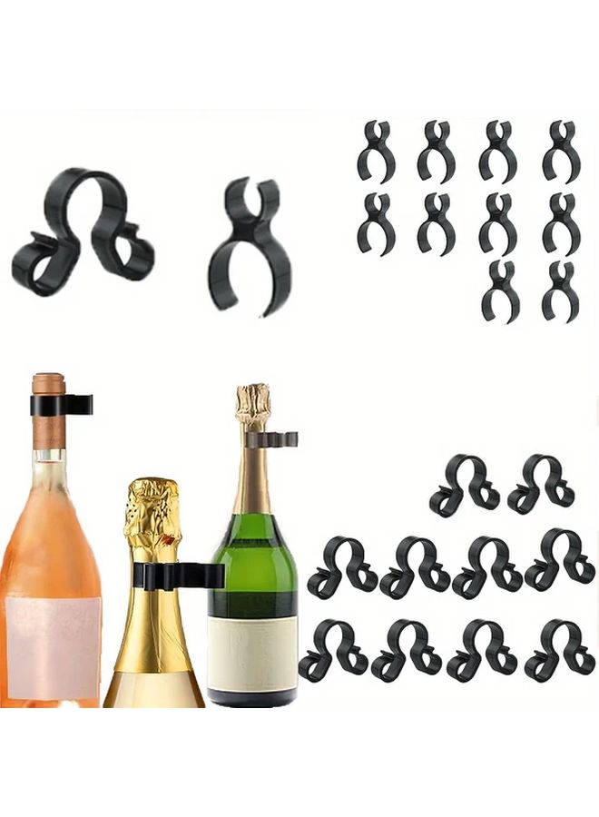30pcs Champagne Red Wine Candle Fireworks Clips Double Clip Set - Image 1