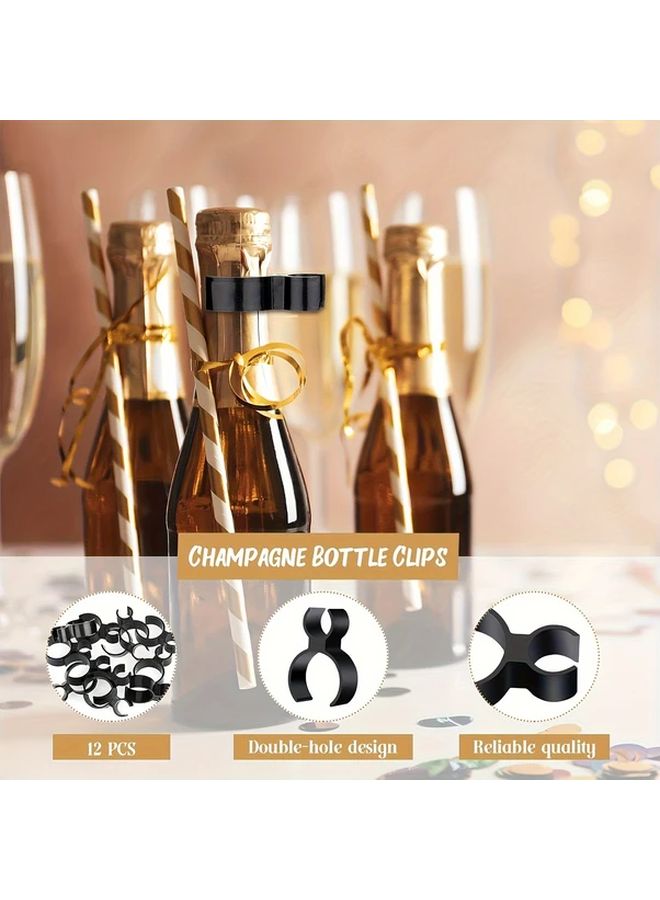 30pcs Champagne Red Wine Candle Fireworks Clips Double Clip Set - Image 5