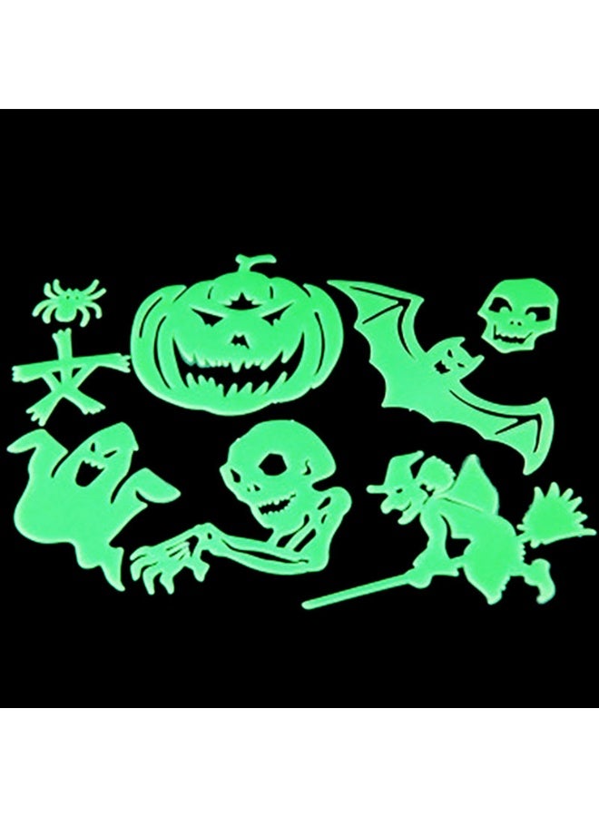 نيبمينينت ملصقات جدارية متوهجة لعيد الهالوين - زينة مخيفة لافتة للنظر