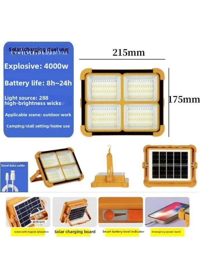 Generic Rechargeable Night Market Stall Light Home Power Outage Emergency Led Light Solar Energy Outdoor Camping Tent Portable Lighting 