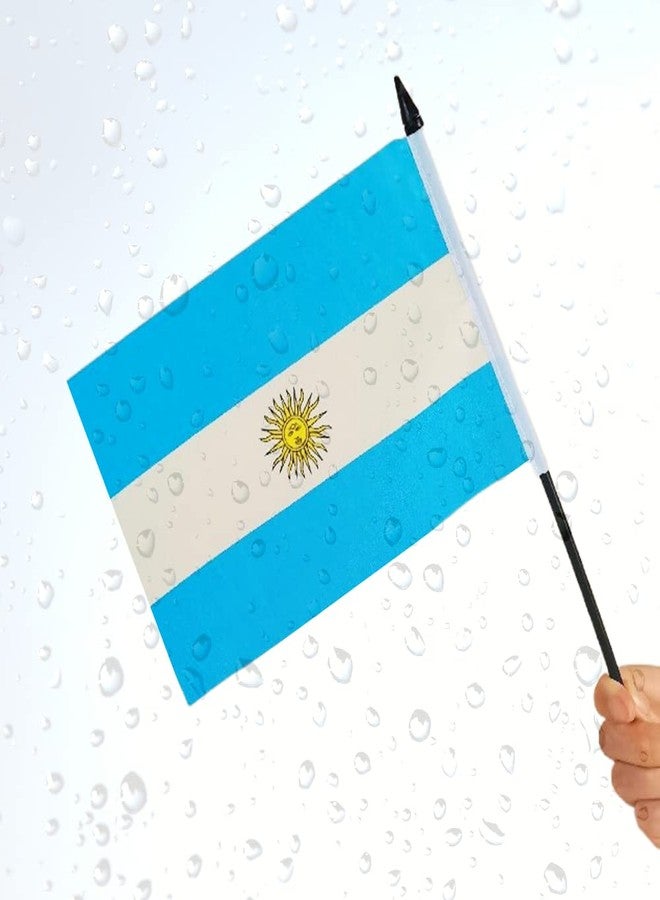 Zigvert American & Argentina Flag Desk Set, American,Argentine Table Flags Twin Pin and Base, 8 x 5 Inches American & Argentina Deluxe Desk Flag Set -Friendship Flags of the World - Image 3