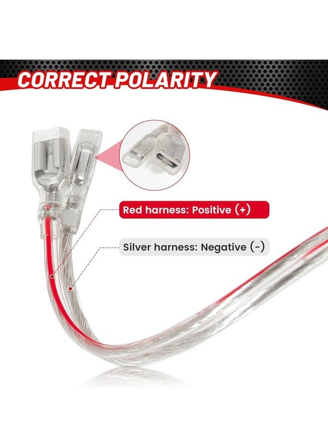 RED WOLF 6.5 Inch Rear Door Speaker Adapter Bracket w/Speaker Wiring Harness Select for 2014-2020 for Aftermarket Speaker Audio Spacer Ring - Image 4