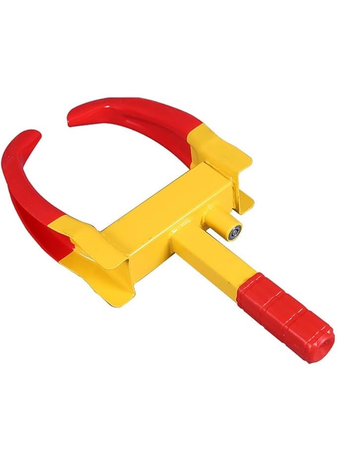 VITION Car Wheel Lock with Key, Universal 9-Hole Adjustable Width Security Clamp, Anti-Theft Parking Lock - Image 1