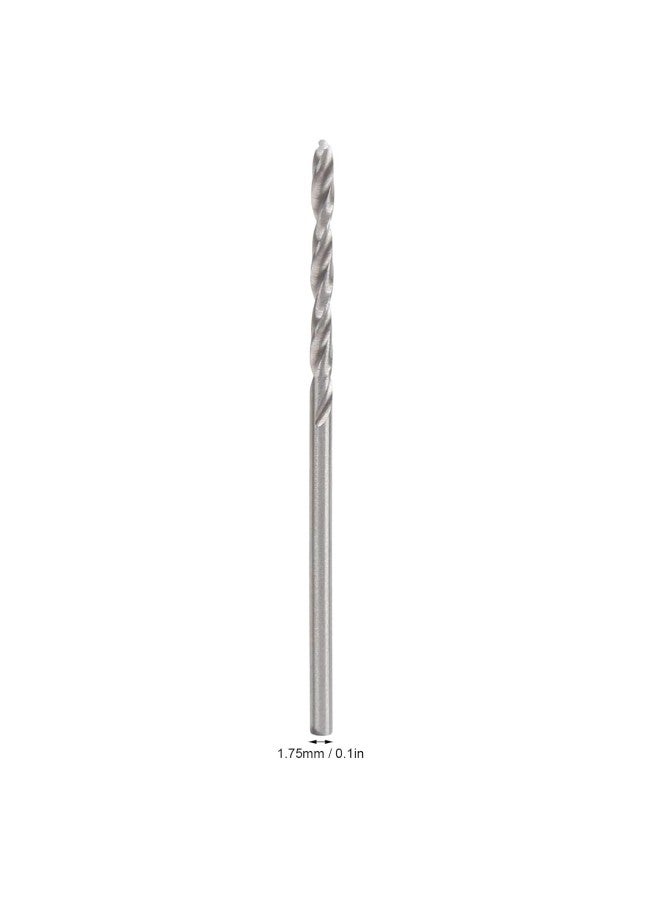10Pcs Hand Drill Twist Drill Bit Straight Shank Drill Bit, 1.75mm Durable Pearl Drilling Machine Tools Professional for Pin Vise Hand Drill  - Image 3
