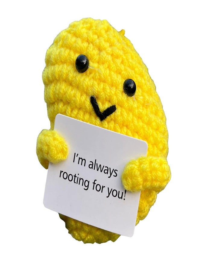 PLWalker Emotional Support Mango Gifts Crochet, Positive Fruit Cute Funny Cool Office Desk Decor Decorations for Her Women Men (Mango-2) - Image 1