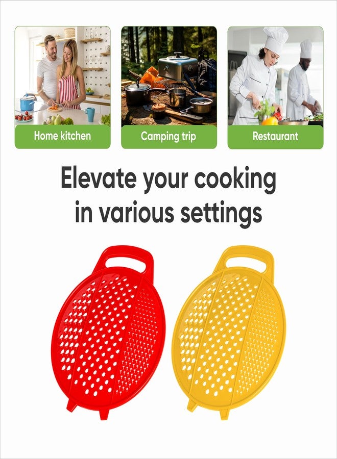 أوف إكس دي دي مبشرة مطبخ بمقبض - مبشرة مطبخ للبطاطس والجزر والزنجبيل والثوم - مبشرة طعام يدوية بلاستيكية - قطاعة دائرية للفواكه والخضراوات - Image 5