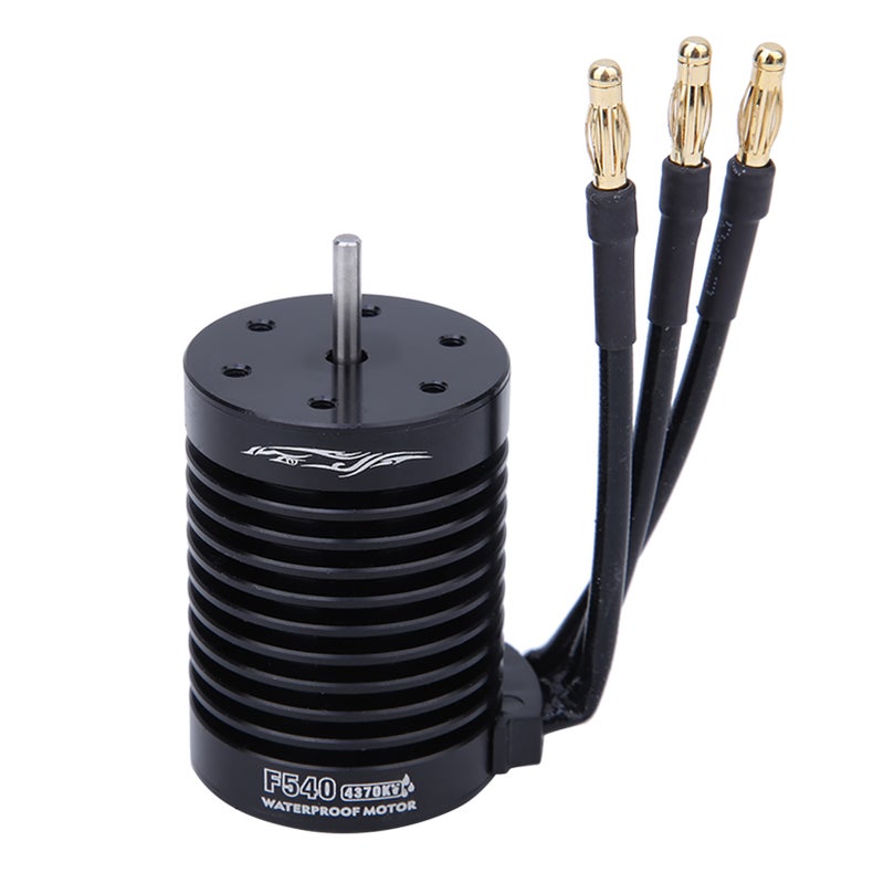 Brushless Rc Car Motor: 1/10 Scale 4370KV 4-Pole Sensorless Motor - High Purity Copper Windings ABEC5 Bearings CNC Aluminum Heat Sink for Rc Racing Hobby Enthusiasts - Image 1