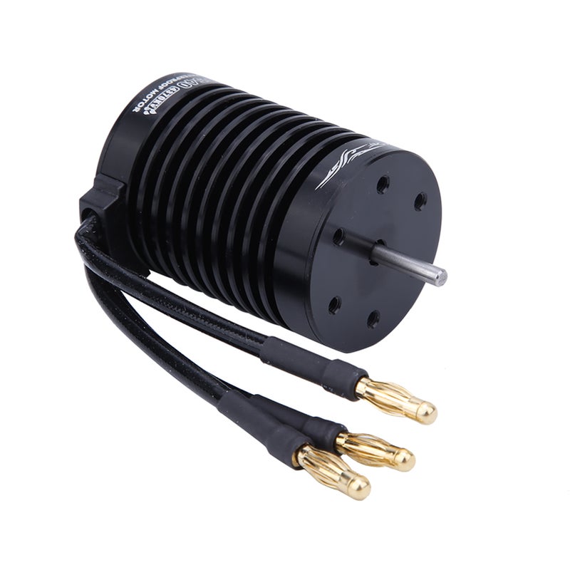 Brushless Rc Car Motor: 1/10 Scale 4370KV 4-Pole Sensorless Motor - High Purity Copper Windings ABEC5 Bearings CNC Aluminum Heat Sink for Rc Racing Hobby Enthusiasts - Image 2