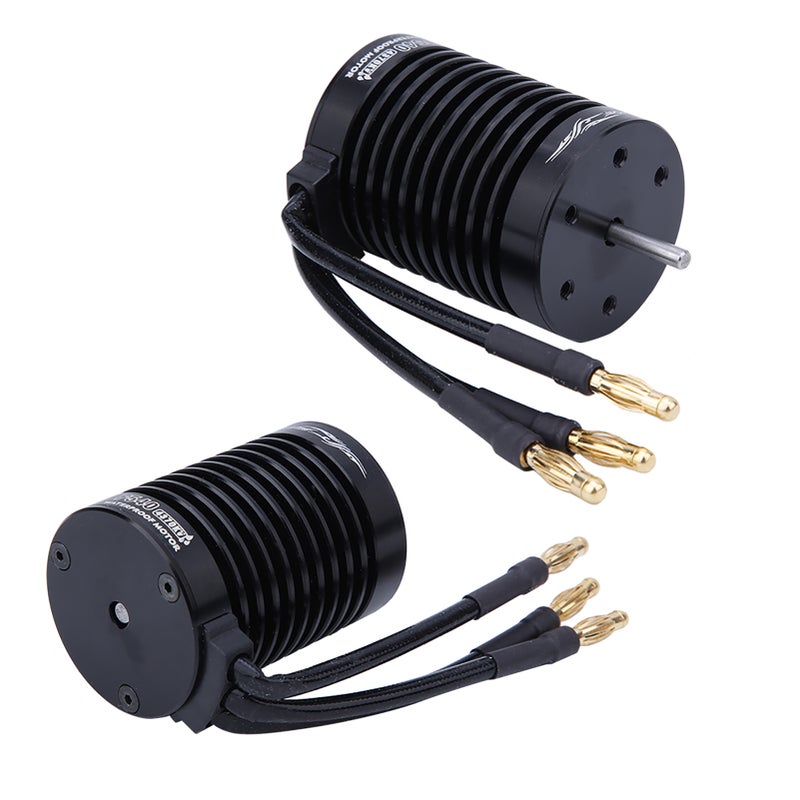 Brushless Rc Car Motor: 1/10 Scale 4370KV 4-Pole Sensorless Motor - High Purity Copper Windings ABEC5 Bearings CNC Aluminum Heat Sink for Rc Racing Hobby Enthusiasts - Image 4