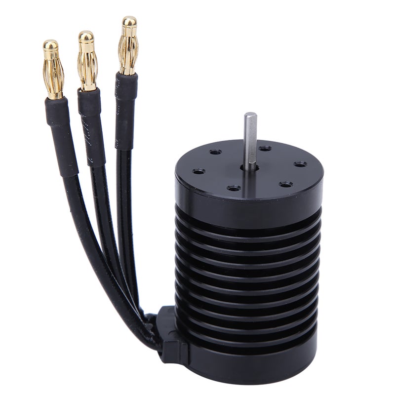 Brushless Rc Car Motor: 1/10 Scale 4370KV 4-Pole Sensorless Motor - High Purity Copper Windings ABEC5 Bearings CNC Aluminum Heat Sink for Rc Racing Hobby Enthusiasts - Image 3