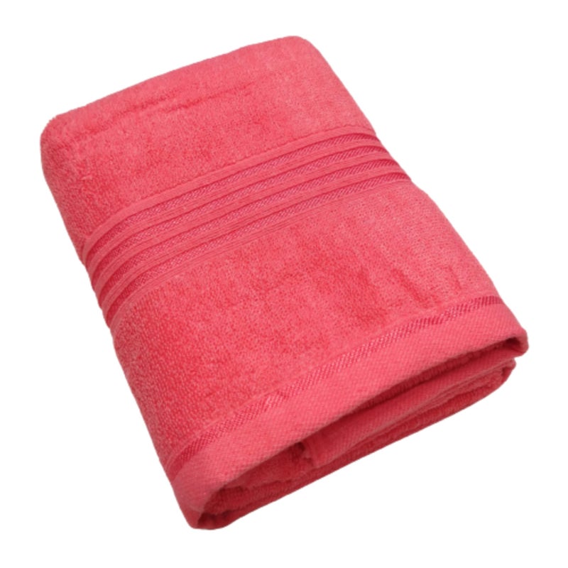 TRUEVELLI 100% Cotton Bath Towel 450 GSM (Size:Length:59 Inch X 150 CM,Width:29 Inch X 74 CM) (Pack of 1 Piece) Colour:Carrot Colour - Image 1