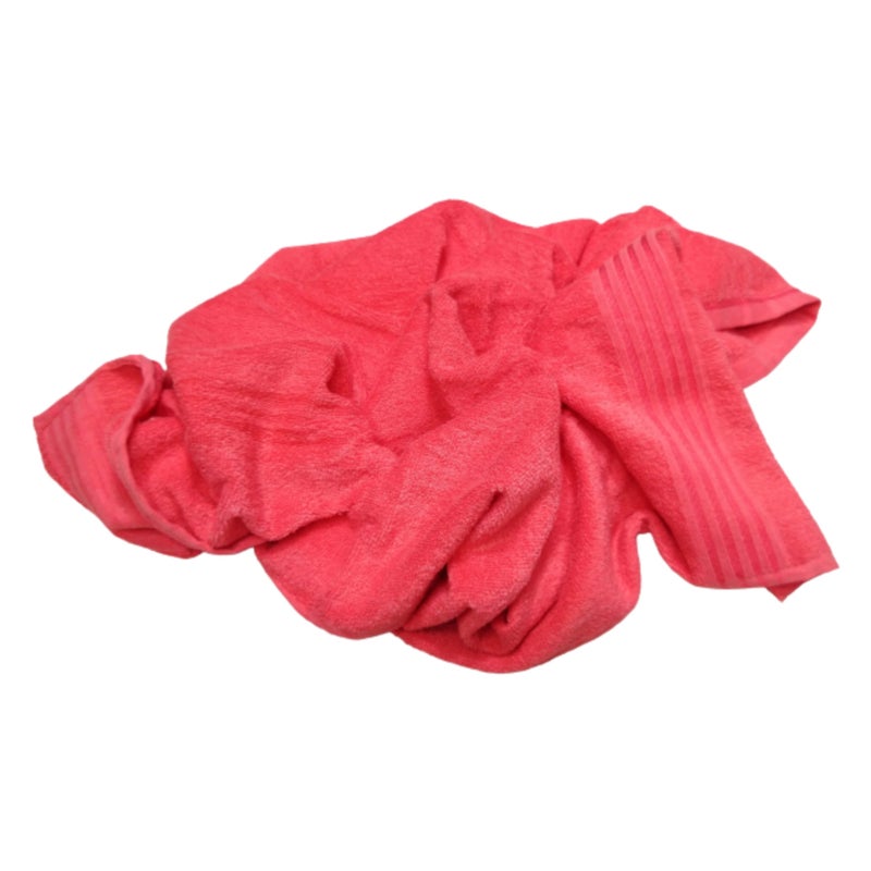 TRUEVELLI 100% Cotton Bath Towel 450 GSM (Size:Length:59 Inch X 150 CM,Width:29 Inch X 74 CM) (Pack of 1 Piece) Colour:Carrot Colour - Image 4
