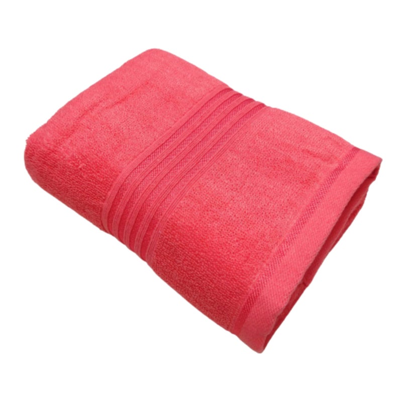 TRUEVELLI 100% Cotton Bath Towel 450 GSM (Size:Length:59 Inch X 150 CM,Width:29 Inch X 74 CM) (Pack of 1 Piece) Colour:Carrot Colour - Image 2