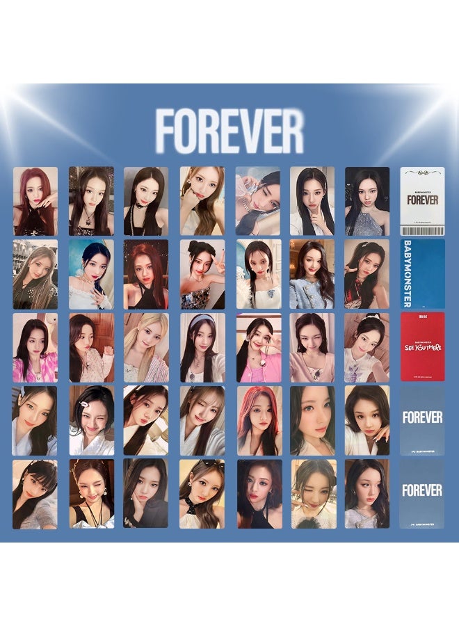 NIBEMINENT 7 Pcs Kpop BABYMONSTER FOREVER Lomo Cards Card For Fans Collection Gifts - Image 2