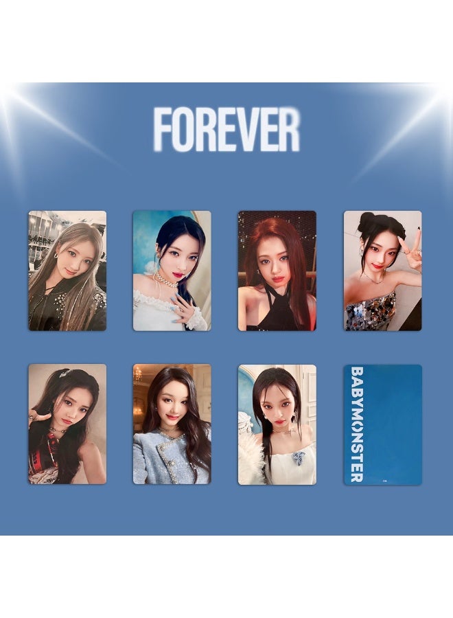 NIBEMINENT 7 Pcs Kpop BABYMONSTER FOREVER Lomo Cards Card For Fans Collection Gifts - Image 1