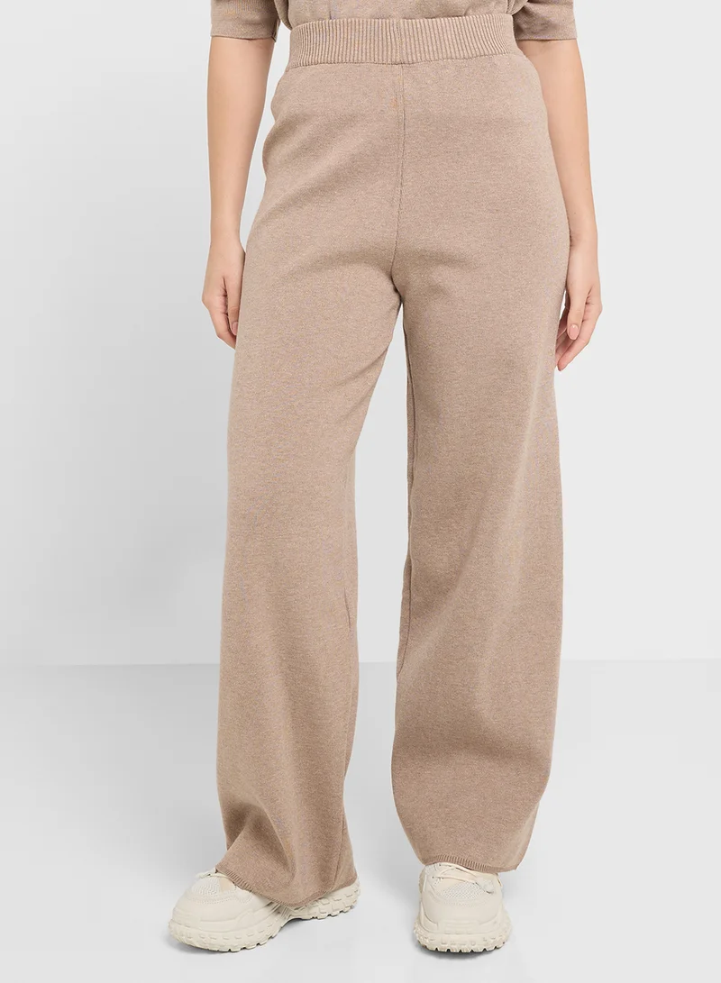 Ginger Plush Collared Sweat Top & Sweat Pants Set