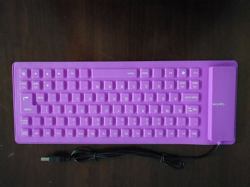 Flexible Portable Gaming Office Keyboard Purple 