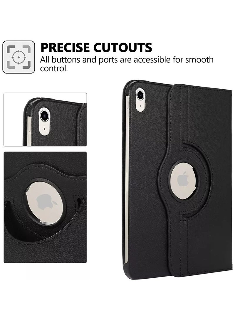 Case for Ipad 10th Generation Case 2022 iPad 10.9 Inch Case, iPad 10 Case Leather Smart Tablet 360° Rotating Case For IPad 10th Gen 2022 Release A2696 A2757 A2777 (Rich Black) - Image 3