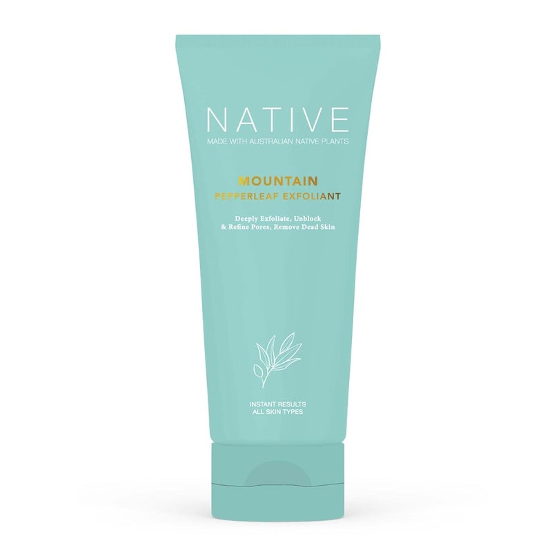Klara Cosmetics Native Mountain Pepperleaf Exfoliant  Gentle Face Scrub  Exfoliating Face Wash with Manuka Honey Papaya and Vitamin E  34 oz