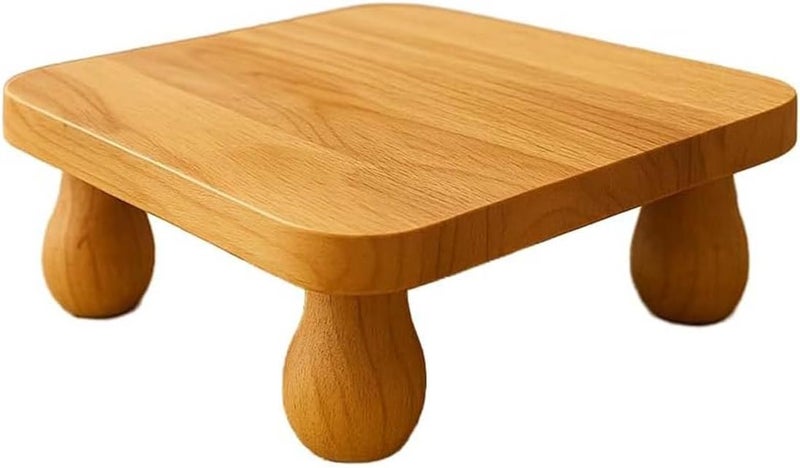 Dantawood Wooden Plant Stand, Side Table, Small Accent Table Nightstand Modern End Table for Living Room Bedroom Office(Set of-1,24 CM) - Image 1