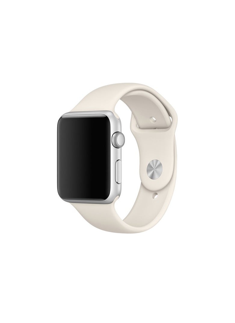 HEXABEX Apple Watch band 46mm/45mm/44mm/49mm Silicone Strap for Apple Watch All Series Starlight  - Image 1