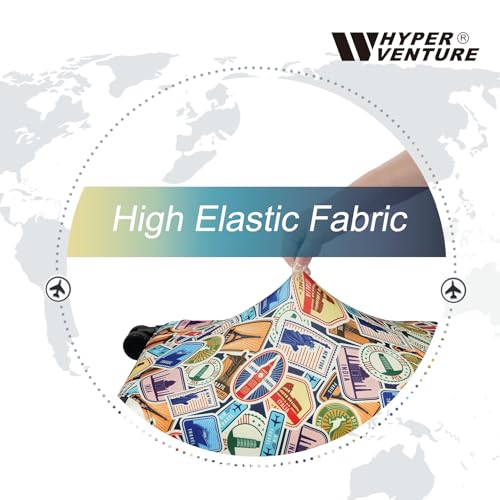 HYPER VENTURE Washable Luggage Cover - Fashion Suitcase Protector Fits 18-22 Inch Luggage (World Voyage, S) - Image 4