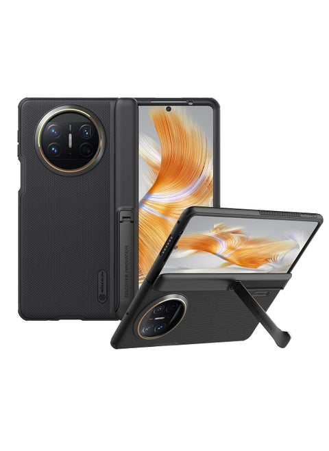 متوافقة مع الهاتف Huawei Mate X3، غلاف حماية نحيف من البلاستيك الصلب وسطح ناعم [حماية مفصلية مبتكرة] [دعامة مخفية] غطاء محمي بطبقة مخملية لـ Mate X3