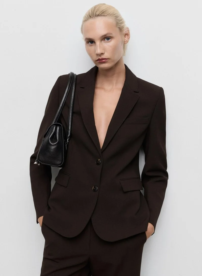 MANGO Straight-fit suit jacket