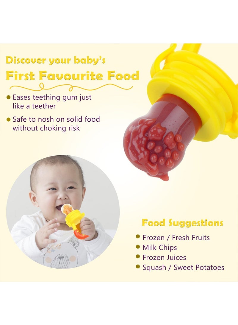 Baby Fruit Feeder/Food Feeder Pacifier (3 Pack)- Infant Teething Toys | Fruit Pacifier Feeder | Silicone Teether Feeder Baby | Baby Feeding Essentials | Food Pacifier for Babies  - Image 3