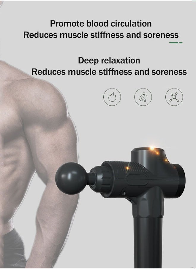 MDHL - Massage Gun Athlete Deep Tissue Massage Gun, Professional Back and Neck Muscle Massage, Portable Electric Pounding Handheld Massager (Black) - Image 1