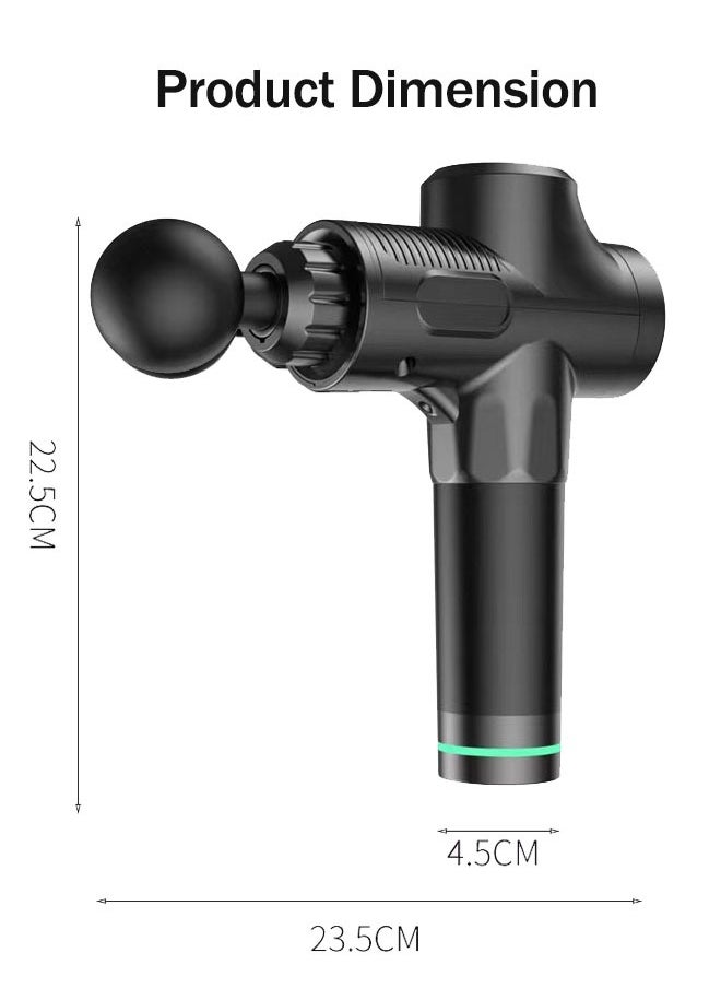 MDHL - Massage Gun Athlete Deep Tissue Massage Gun, Professional Back and Neck Muscle Massage, Portable Electric Pounding Handheld Massager (Black) - Image 1