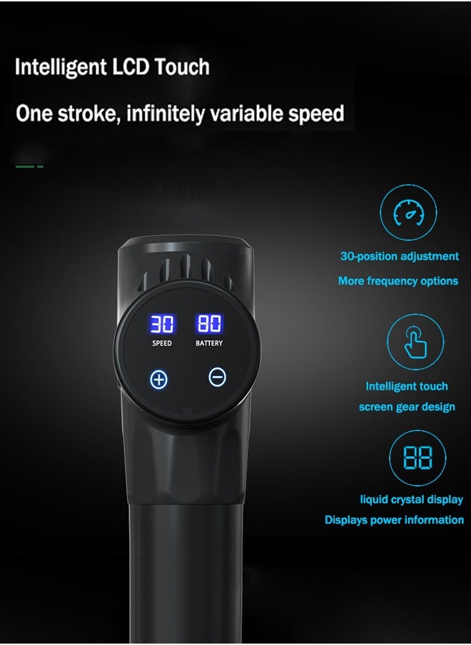 MDHL - Massage Gun Athlete Deep Tissue Massage Gun, Professional Back and Neck Muscle Massage, Portable Electric Pounding Handheld Massager (Black) - Image 1