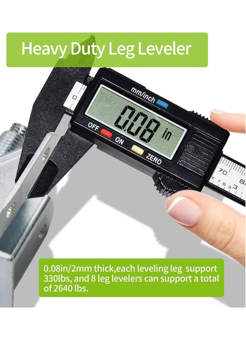 Excefore Adjustable Leveling Feet Furniture Levelers, Leg Leveler,  Table Feet Heavy Duty Leg Levelers for Cabinets Sofa Tables Chairs,Support 1320LBs, Large Base (4 Pack, Black)  - Image 2