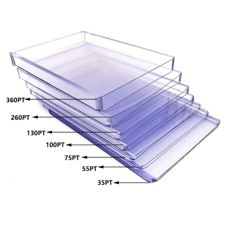 75pt Clear PVC Card Sleeves Display Protectors for Trading Cards Bulk Storage - Image 2