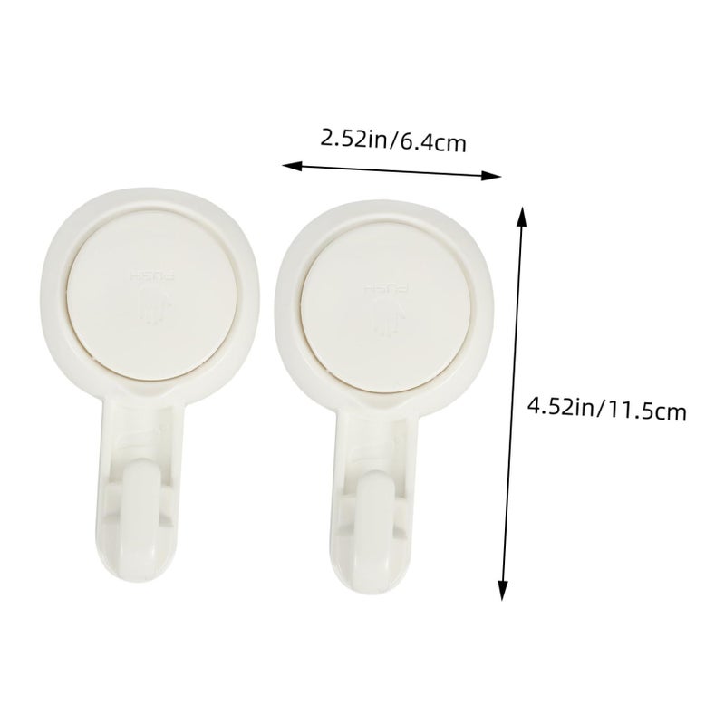 2 Pack Suction Cup Hooks For Towels Bathroom Shower No Drill Wall Hangers - Image 3