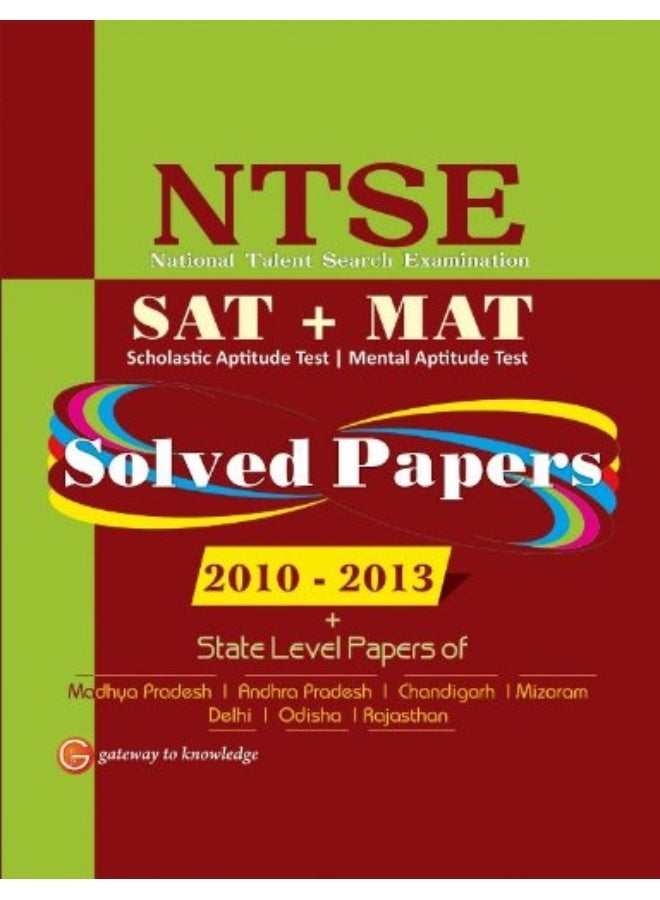 NTSE (SAT+MAT) Solved Paper 2010-2013 + State Level Paper
