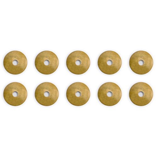 Hardware Philosophy Convex Round Brass Backplate Washers Hardware 1.2 Inches - Set of 10 - Architectural, Interior Design, Doors, Furniture Cabinet Customization Hardware - Image 4