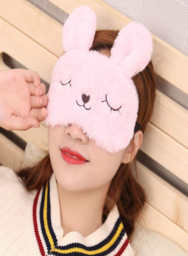 Yosbabe 4 Pack Cute Animal Rabbit Sleeping Eye Mask Soft Plush Blindfold Sleep Masks Eye Cover for Kids Girls Women Home Sleeping Traveling - Image 5